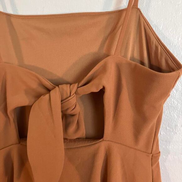 Forever 21 Rust Brown‎ Spaghetti Strap Dress Tie Back - Picture 3 of 4